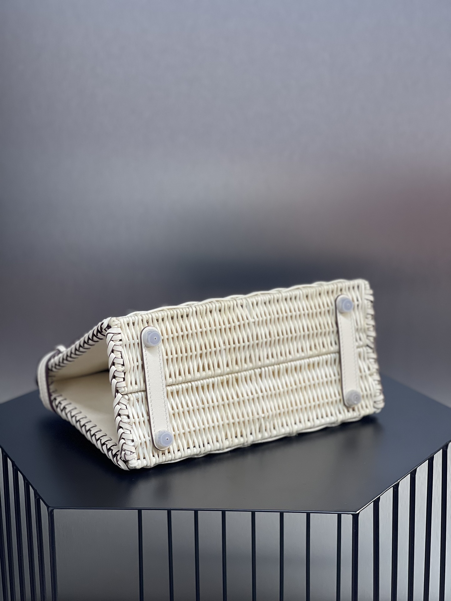 에르메스 버킨백25 피크닉 나타 화이트 은장